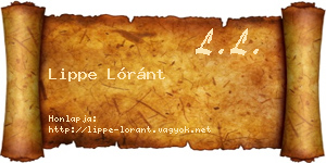 Lippe Lóránt névjegykártya