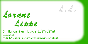 lorant lippe business card